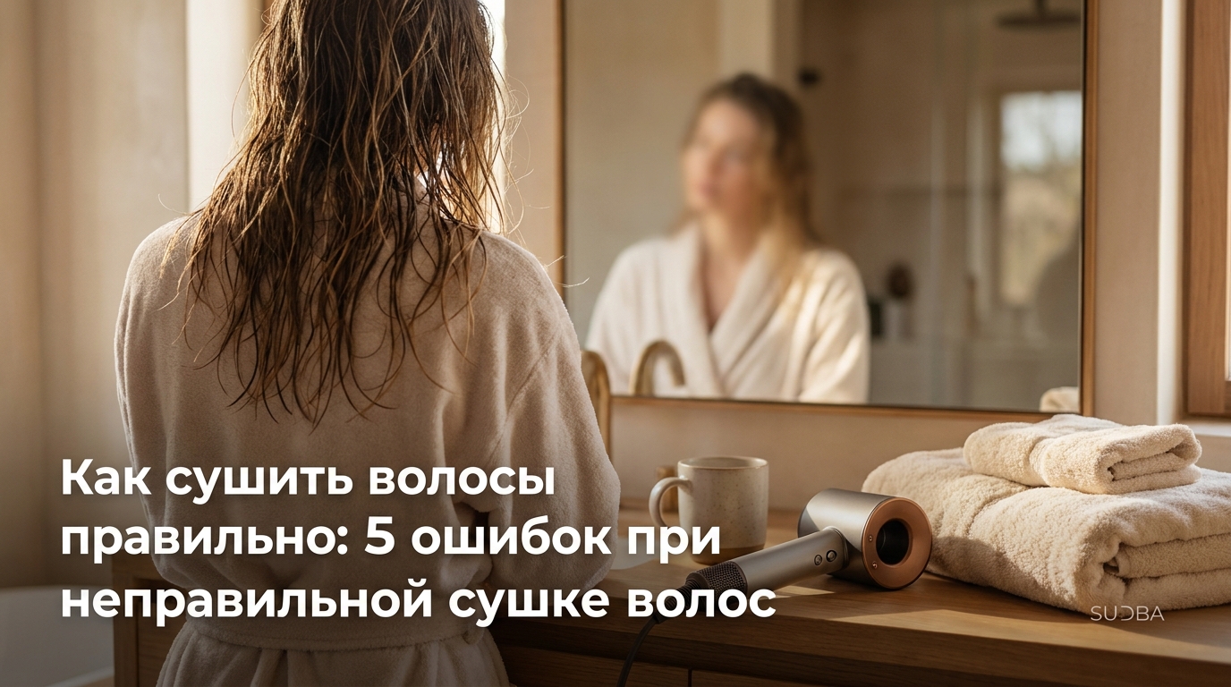 Ошибки при сушке волос