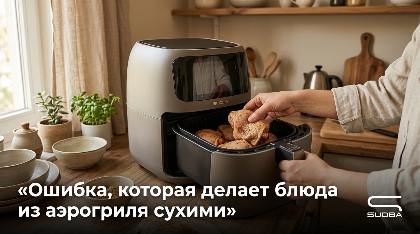Сухие блюда из аэрогриля из-за распространённой ошибки приготовления