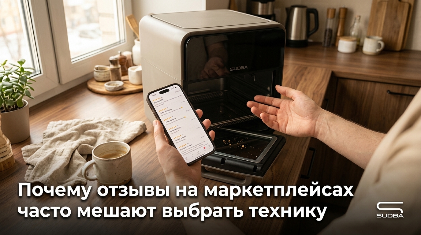 Покупатель выбирает технику на маркетплейсе и изучает противоречивые отзывы