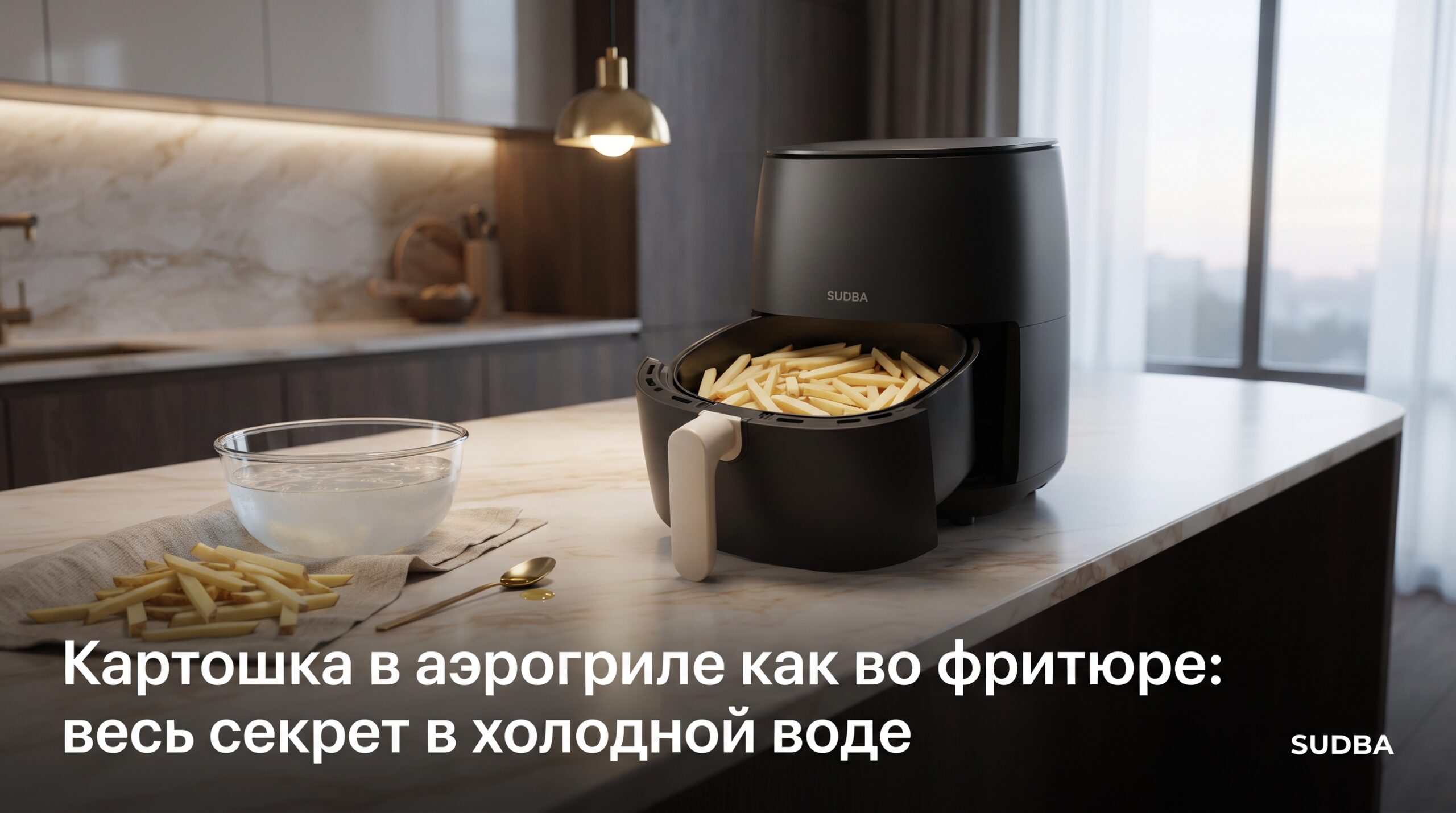 Хрустящая картошка в аэрогриле как во фритюре после замачивания в холодной воде