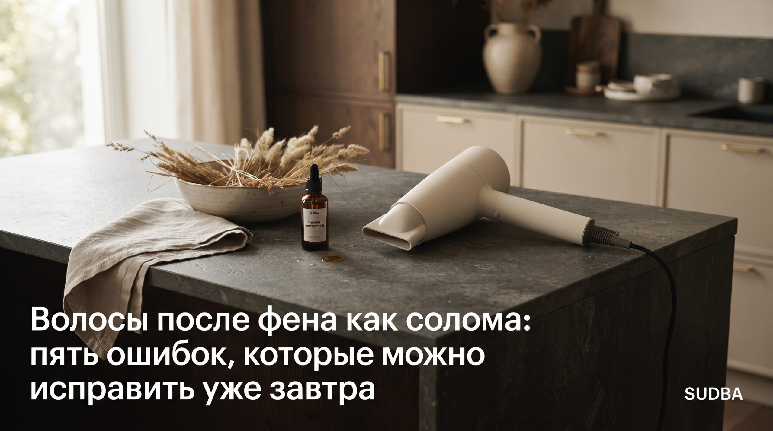 Волосы после фена как солома: пять ошибок, которые можно исправить уже завтра